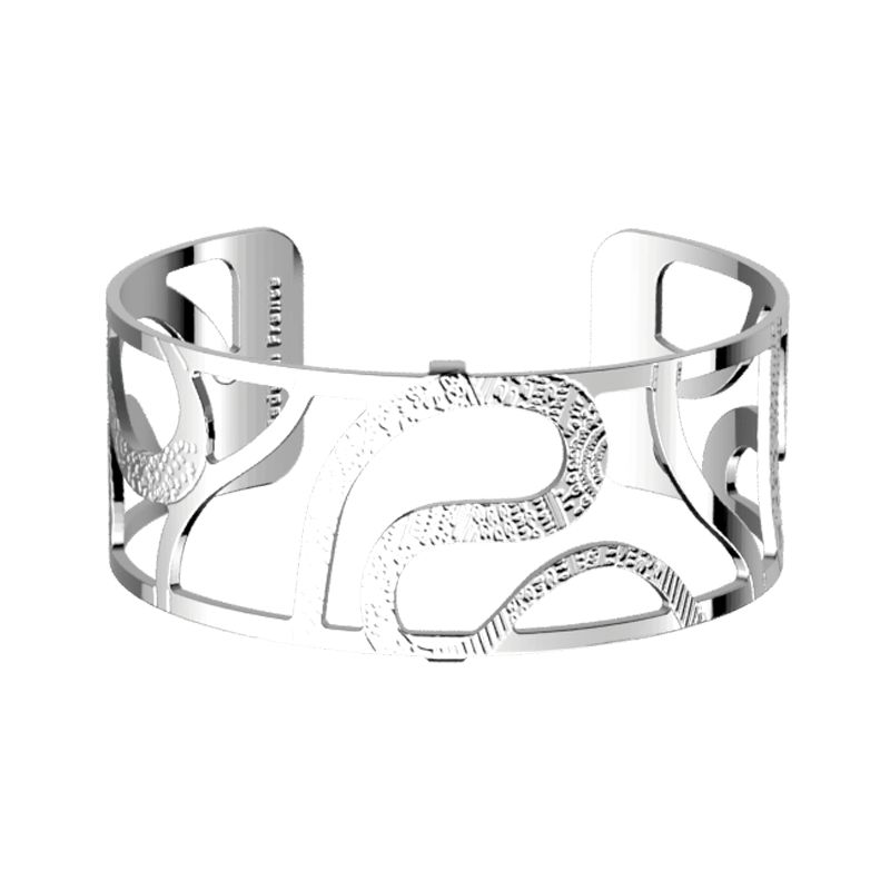 Bracelet femme manchette 25mm les georgettes reptile argent 70431631600000 - manchettes - edora