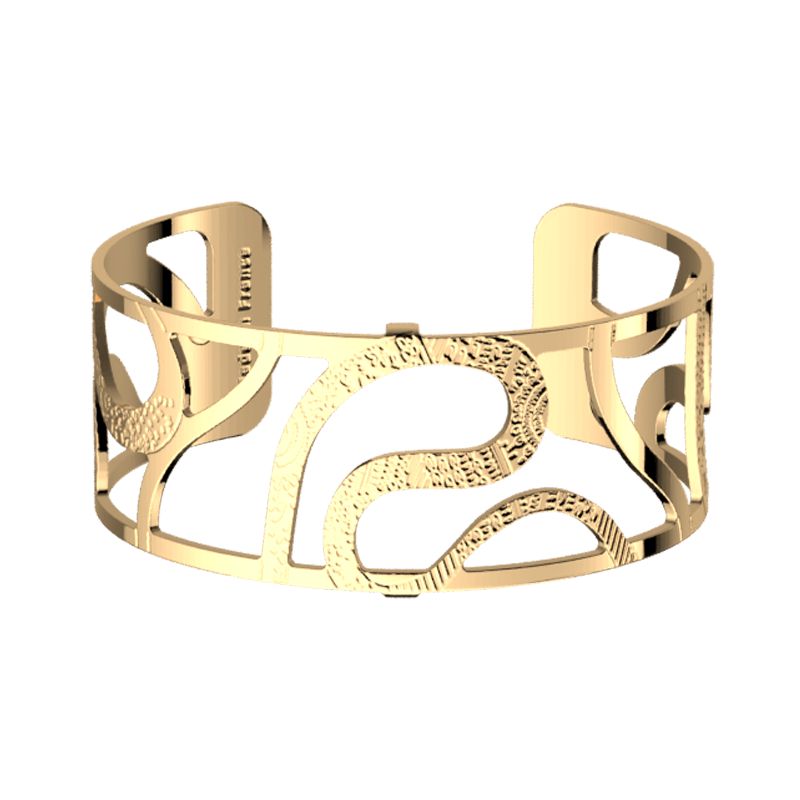 Bracelet femme manchette 25mm les georgettes reptile doré 70431630100000 - manchettes - edora