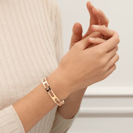 Bracelet or & argent, bracelet plaqué or, bracelet cuir & tissu (2) - manchettes - edora - 2