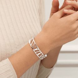 Bracelet femme manchette 14mm les georgettes perroquet argent 70261681600000 - manchettes - edora - 1