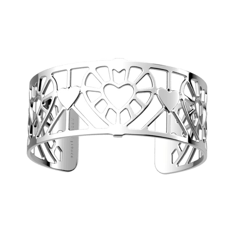 Bracelet femme manchette 25mm les georgettes cœur argent 70440791600000 - manchettes - edora