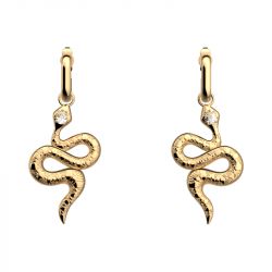 Boucles d'oreilles femme pendantes les georgettes serpent doré oxydes de ziconium 70442761908000