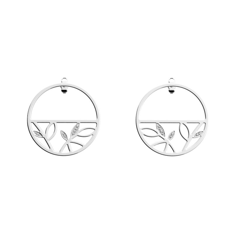 Boucles d'oreilles femme pendantes 30mm les georgettes arbre de vie argent oxydes de zirconium 70377791608000 - pendantes - edora