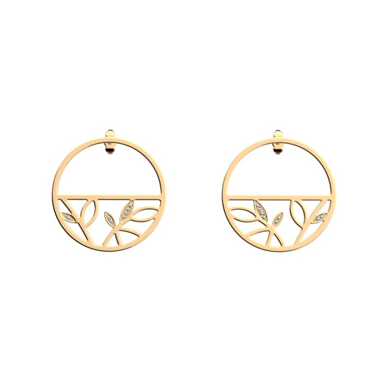 Boucles d'oreilles femme pendantes 30mm les georgettes arbre de vie doré oxydes de zirconium 70377791908000 - pendantes - edora
