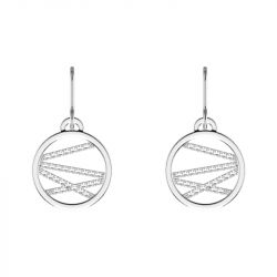 Boucles d'oreilles femme pendantes 16mm les georgettes liens argent oxydes de zirconium 70326281608000 - pendantes - edora - 1