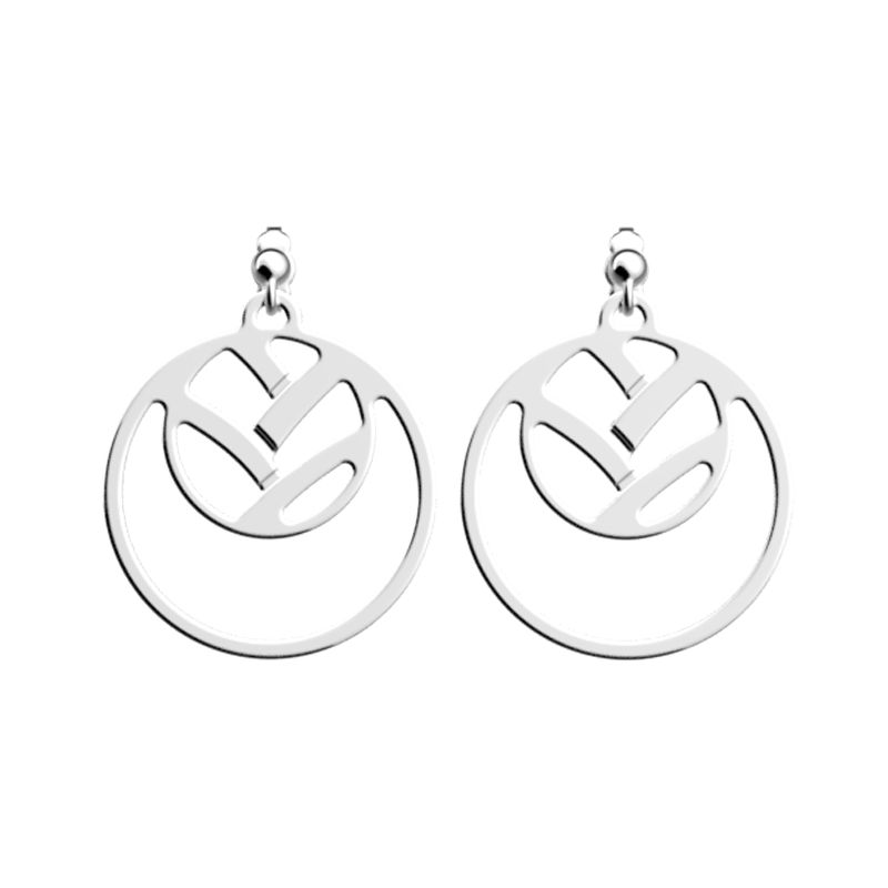 Boucles d'oreilles femme pendantes 16mm les georgettes tresse argent 70379141600000 - pendantes - edora