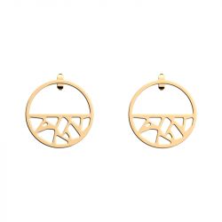 Boucles d'oreilles femme pendantes 30mm les georgettes doré girafe 70347421900000 - pendantes - edora - 1