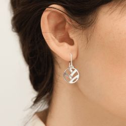 Boucles d'oreilles femme pendantes 16mm les georgettes tresse argent 70347521600000 - pendantes - edora - 0