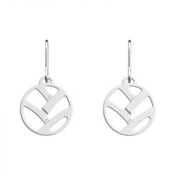 Boucles d'oreilles femme pendantes 16mm les georgettes tresse argent 70347521600000 - pendantes - edora - 1