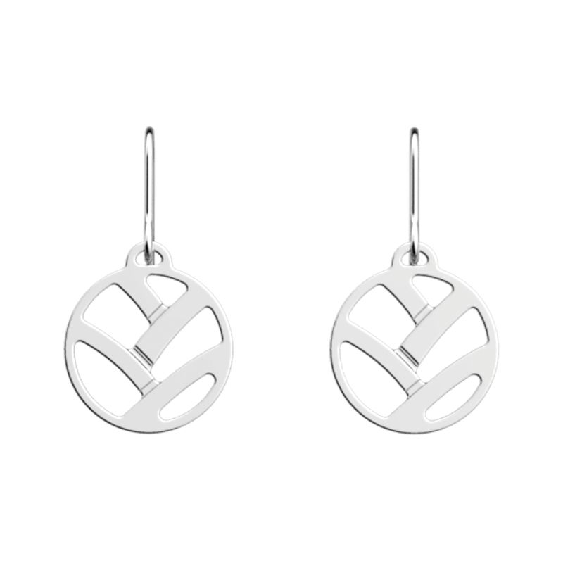 Boucles d'oreilles femme pendantes 16mm les georgettes tresse argent 70347521600000 - pendantes - edora