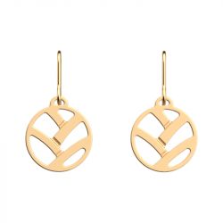 Boucles d'oreilles femme pendantes 16mm les georgettes tresse doré 70347521900000 - pendantes - edora - 1