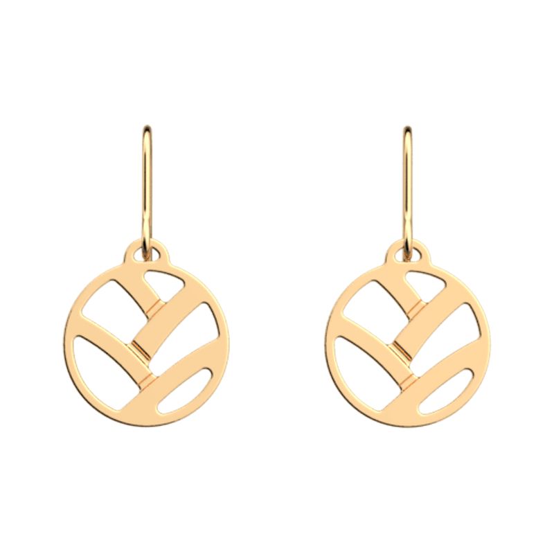 Boucles d'oreilles femme pendantes 16mm les georgettes tresse doré 70347521900000 - pendantes - edora