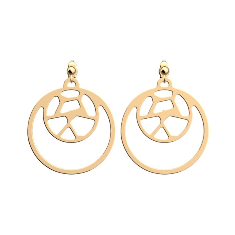 Boucles d'oreilles femme 16mm les georgettes girafe doré 70358441900000 - pendantes - edora