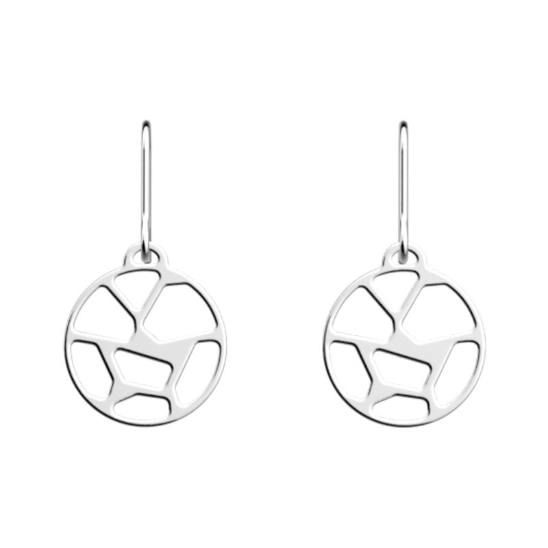 Boucles d'oreilles femme pendantes 16mm les georgettes girafe argent 70318921600000 - pendantes - edora