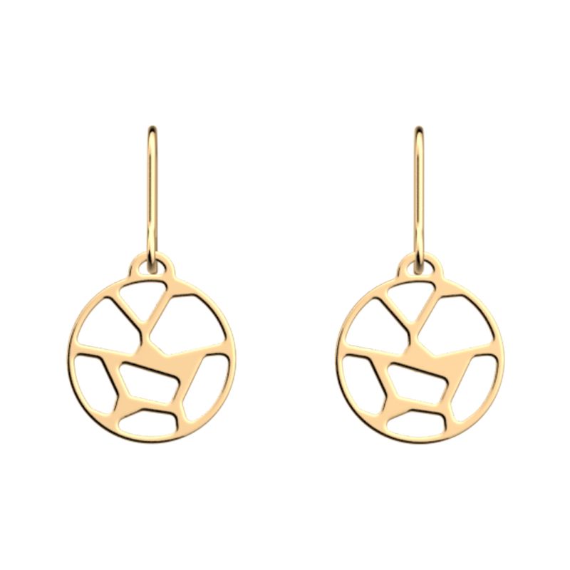 Boucles d'oreilles femme pendantes 16mm les georgettes girafe doré 70318921900000 - pendantes - edora