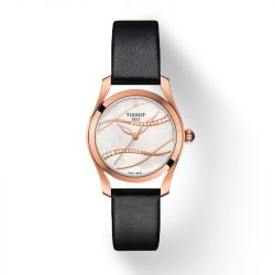 Montre femme analogique Tissot t-wave arcier rose cuir noir T1122103611100