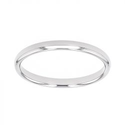 Bague mixte alliance edora or 750/1000 blanc demi-jonc edo1101025 - bagues - edora - 0