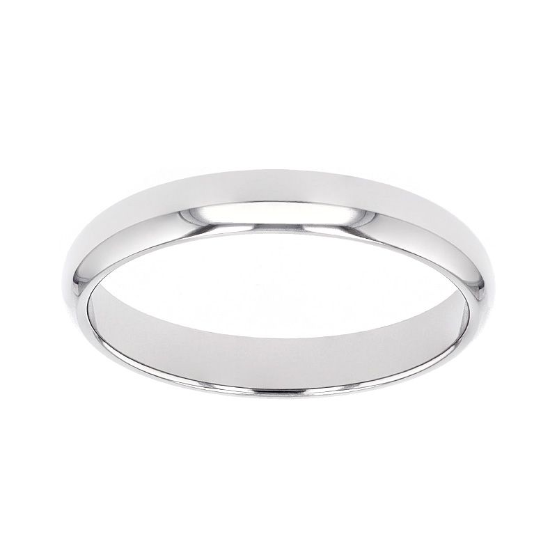 Bague mixte alliance edora or 750/1000 blanc demi-jonc edo1101035 - bagues - edora