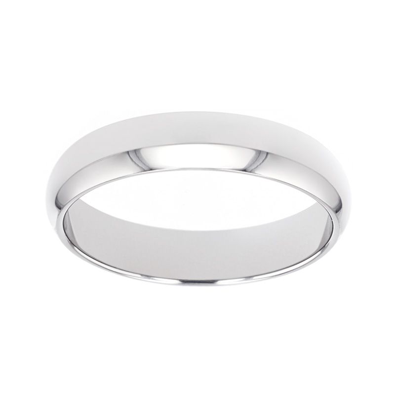 Bague mixte alliance edora or 750/1000 blanc demi-jonc edo1101045 - bagues - edora