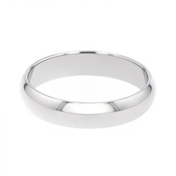Bague mixte alliance edora or 750/1000 blanc demi-jonc edo1101045 - bagues - edora - 2