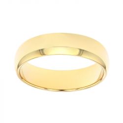 Bague mixte alliance edora or 750/1000 jaune demi-jonc edo1101045 - bagues - edora - 0