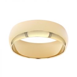 Bague mixte alliance edora or 750/1000 jaune demi-jonc edo1101060 - bagues - edora - 0