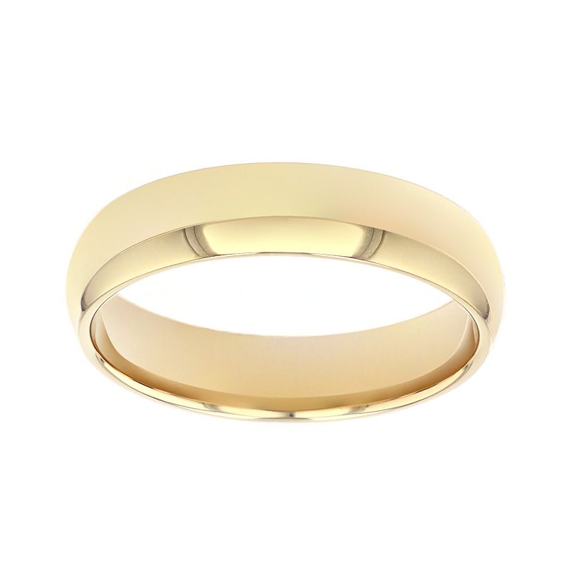 Bague mixte alliance edora or 750/1000 jaune  demi-jonc bombé confort edo1111450 - bagues - edora