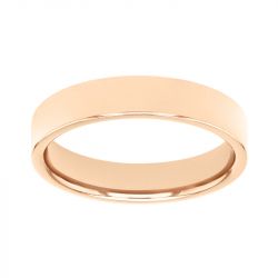 Bague mixte alliance edora or 750/1000 rose ruban plat confort edo1251044 - bagues - edora - 0