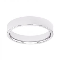 Bague mixte alliance edora platine ruban plat confort edo1251047 - bagues - edora - 0