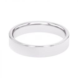 Bague mixte alliance edora platine ruban plat confort edo1251047 - bagues - edora - 2
