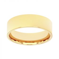 Bague mixte alliance edora or 750/1000 jaune ruban plat confort edo1251060 - bagues - edora - 0