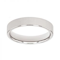 Bague mixte alliance edora or 750/1000 blanc ruban plat confort edo1252045 - bagues - edora - 0