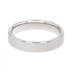 Bague mixte alliance edora or 750/1000 blanc ruban plat confort edo1252045 - bagues - edora - 2