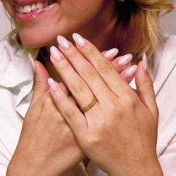 Bague mixte alliance edora or 750/1000 jaune ruban plat confort edo1254040 - bagues - edora - 1