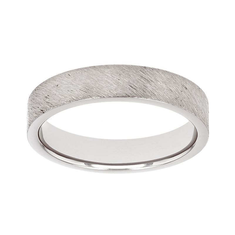 Bague mixte alliance edora or 750/1000 blanc ruban plat confort edo1255045 - bagues - edora