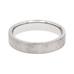 Bague mixte alliance edora or 750/1000 blanc ruban plat confort edo1255045 - bagues - edora - 2