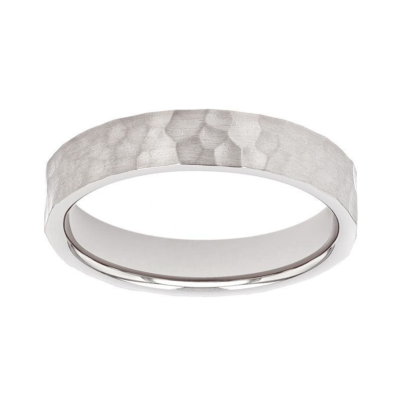 Bague mixte alliance edora or 750/1000 blanc ruban plat confort edo1256045 - bagues - edora