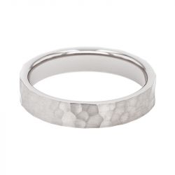 Bague mixte alliance edora or 750/1000 blanc ruban plat confort edo1256045 - bagues - edora - 2