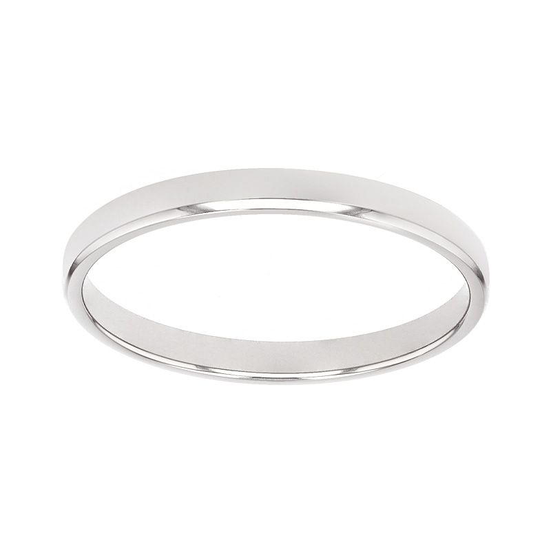 Bague mixte alliance edora or 750/1000 blanc ruban bombé edo1301025 - bagues - edora