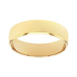 Bague mixte alliance edora or 750/1000 jaune ruban bombé edo1301050 - bagues - edora - 0