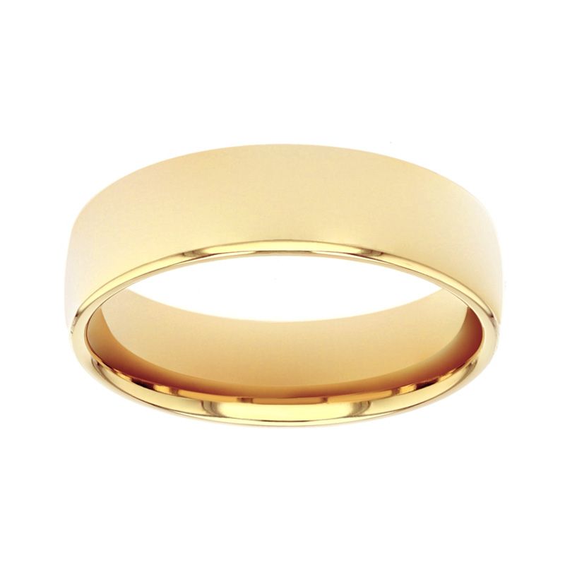 Bague mixte alliance edora or 750/1000 jaune ruban bombé confort edo1351550 - bagues - edora