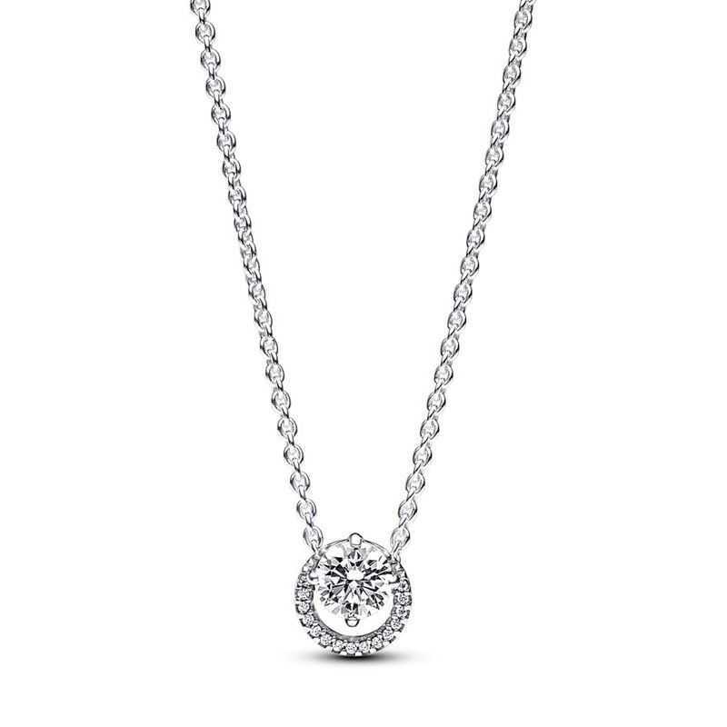 Collier femme pandora timeless pendentif halo rond scintillant 391174c01 - colliers-femme - edora
