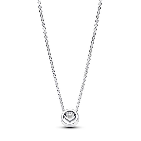 Collier femme pandora timeless pendentif halo rond scintillant 391174c01 – colliers femme