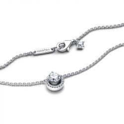 Collier femme pandora timeless pendentif halo rond scintillant 391174c01 - colliers-femme - edora - 3