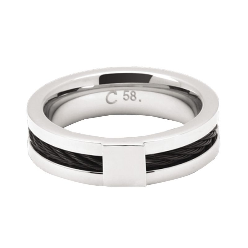 Bague homme rochet cabestan acier a238158 - bague argent & or homme, bague homme - - bagues-homme - edora