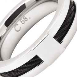 Bague homme rochet cabestan acier a238158 - bague argent & or homme, bague homme - - bagues-homme - edora - 2