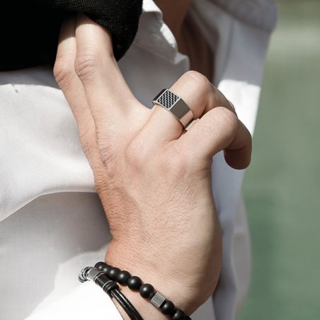 Bague homme & bague femme - bague argent, solitaire, or & or rose - bagues-homme - edora - 2