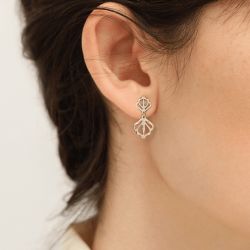Boucles d'oreilles femme 20mm les georgettes hortense doré 70466561900000 - pendantes - edora - 1