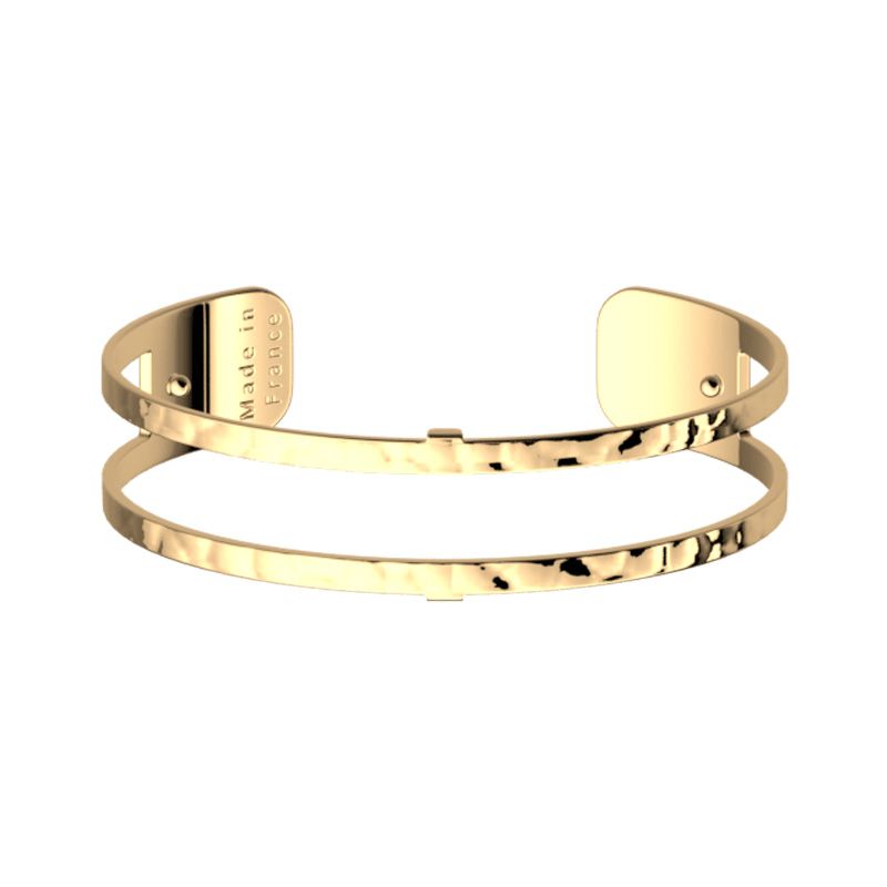 Bracelet femme manchette 14mm les georgettes pure martellée doré 70364600100000 - manchettes - edora