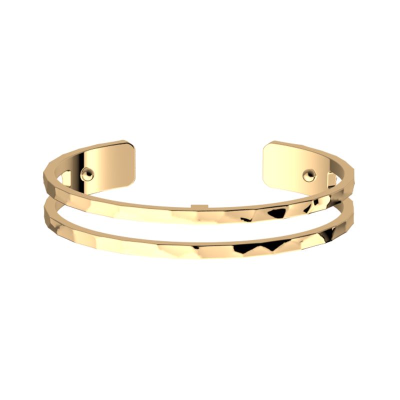 Bracelet femme manchette 8mm les georgettes pure martellée doré 70380590100000 - manchettes - edora
